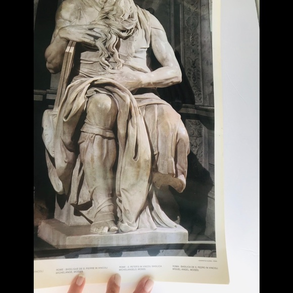 NWOT LITHOGRAPH Michelangelo “Moses” - Picture 4 of 7